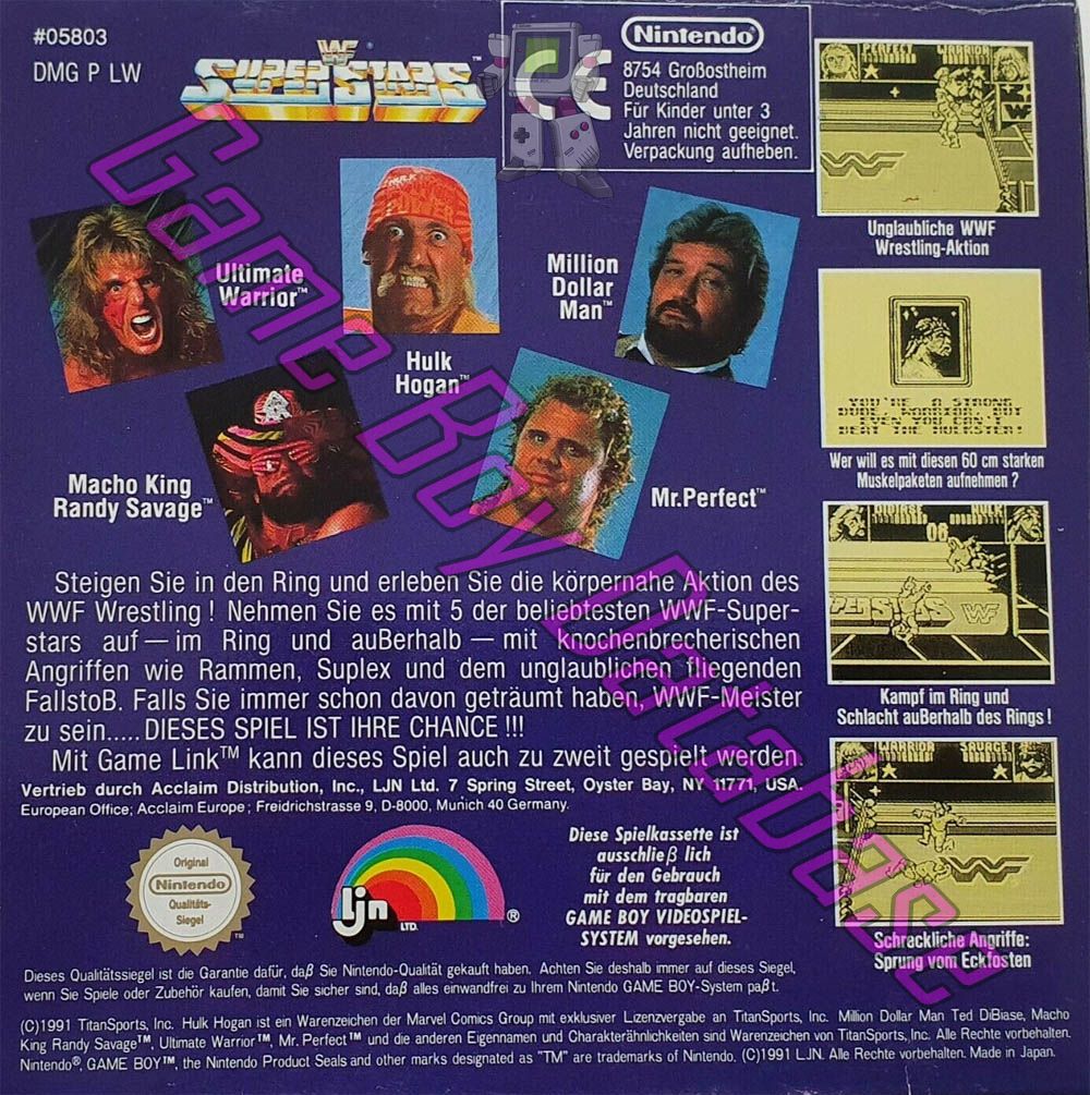 WWF Superstars NOE Back of the box