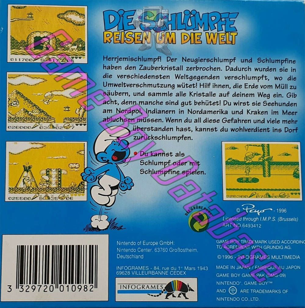 Schlümpfe Reisen um die Welt (die) NOE-1 Back of the box