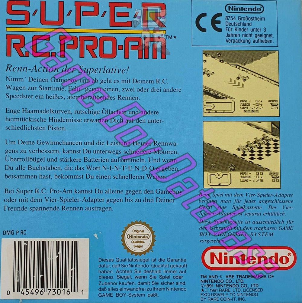 Super R.C. Pro-Am NOE-1 Back of the box