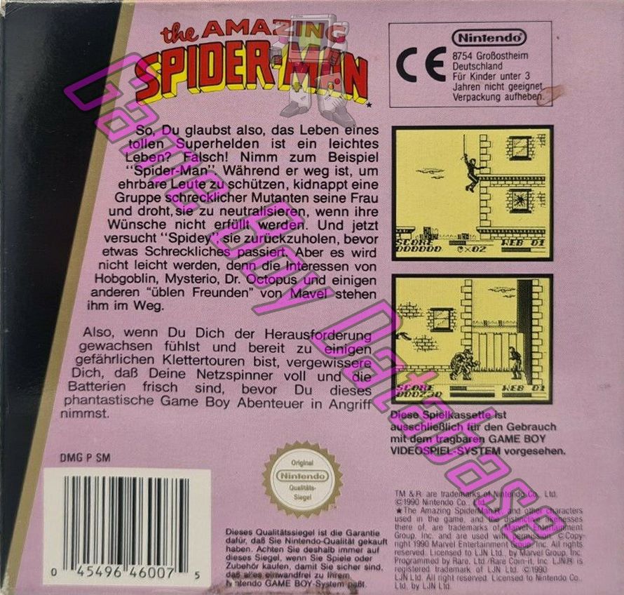 Amazing Spider-Man (the) NOE-1 Back of the box