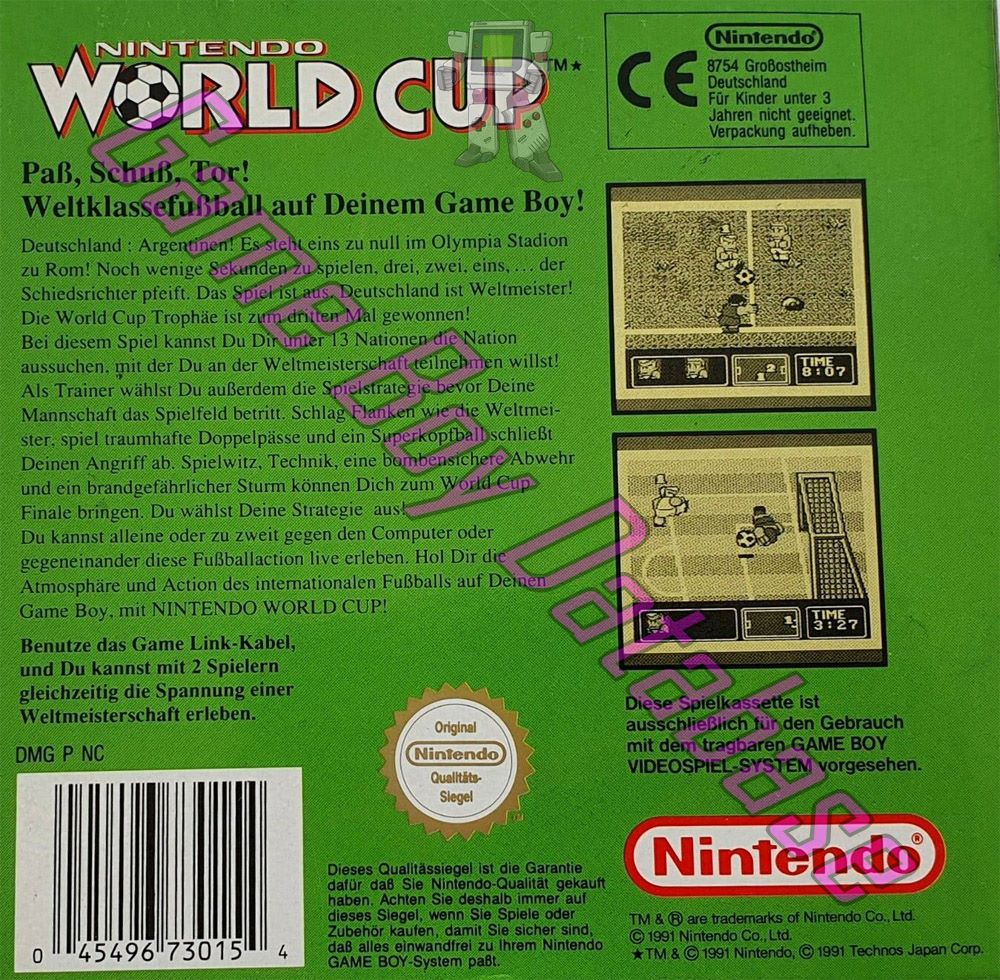 Nintendo World Cup NOE-1 Back of the box