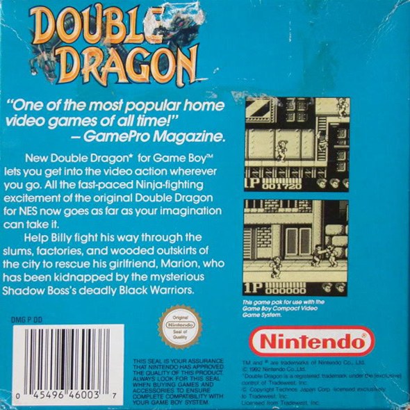 Double Dragon ASI Back of the box