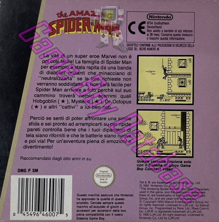 Amazing Spider-Man (the) ITA Back of the box