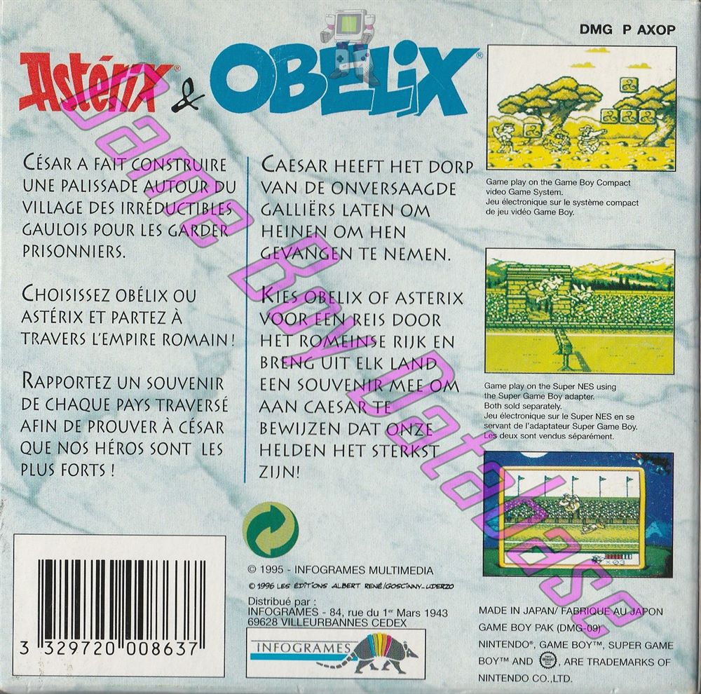 Astérix & Obélix FAH-3 Back of the box