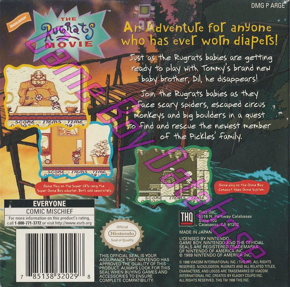 Rugrats Movie (the) USA Back of the box