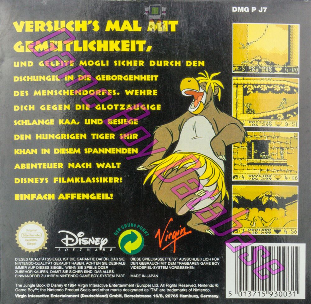 Dschungelbuch (Disney das) NOE-1 Back of the box