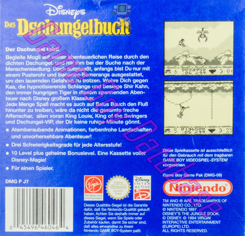 Dschungelbuch (Disney das) NNOE Back of the box