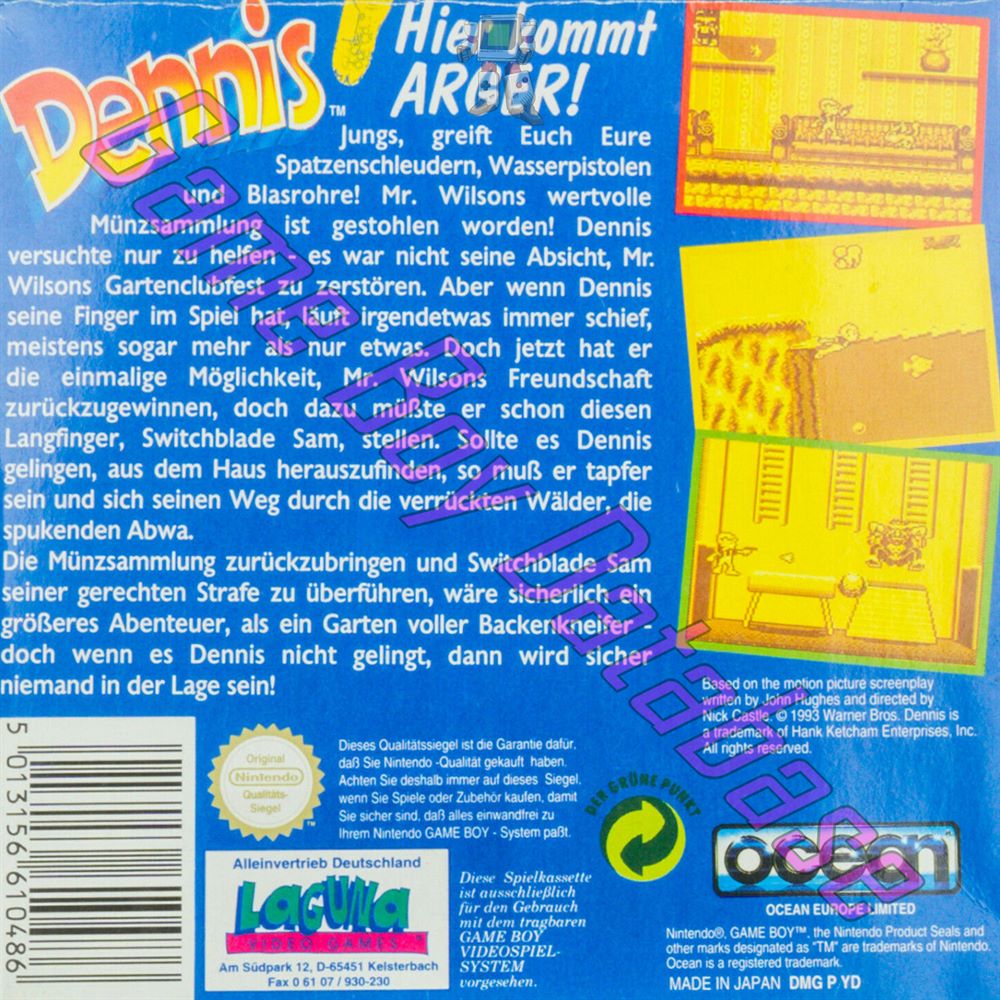 Dennis NOE-1 Back of the box