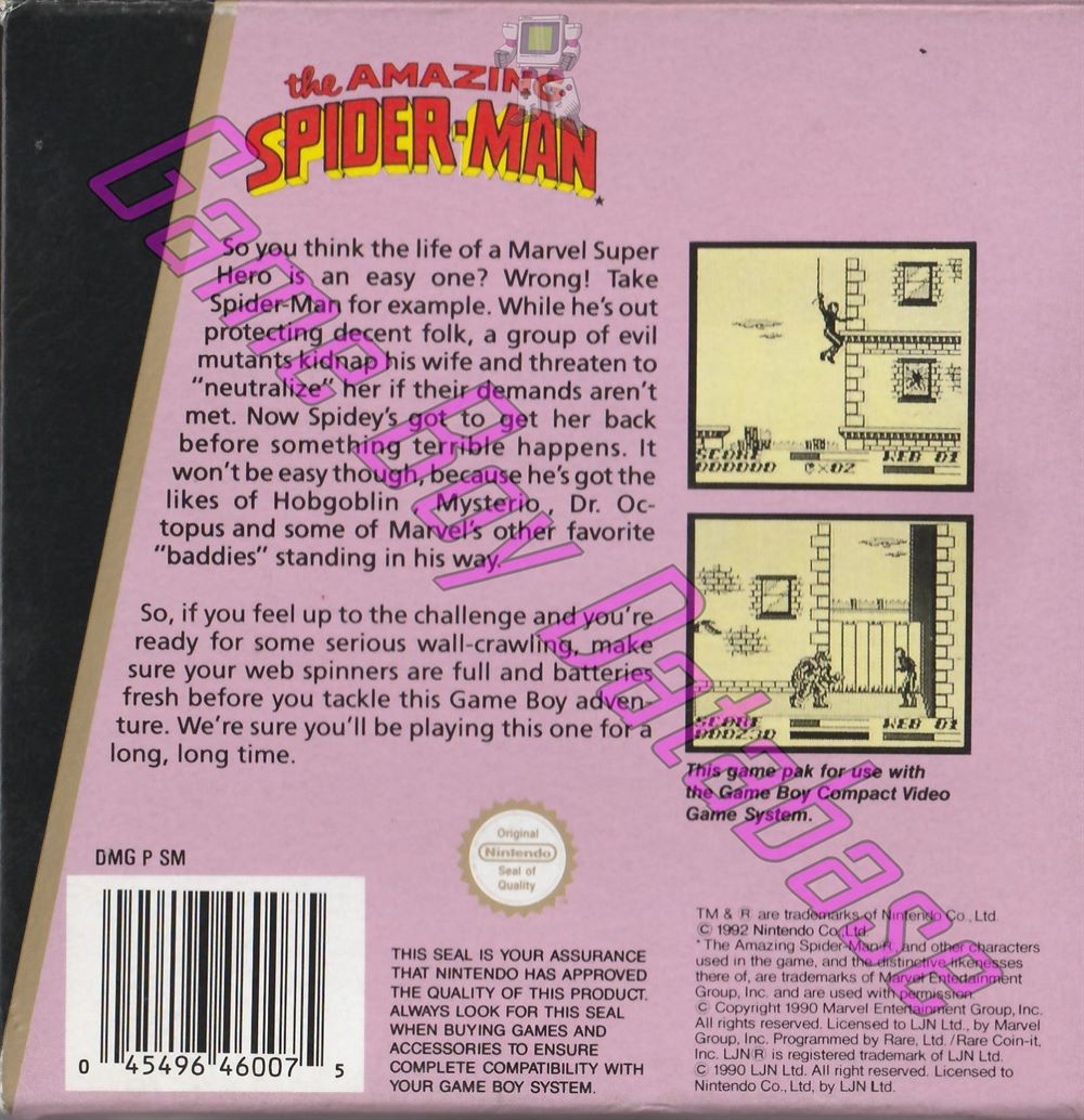 Amazing Spider-Man (the) ASI Back of the box