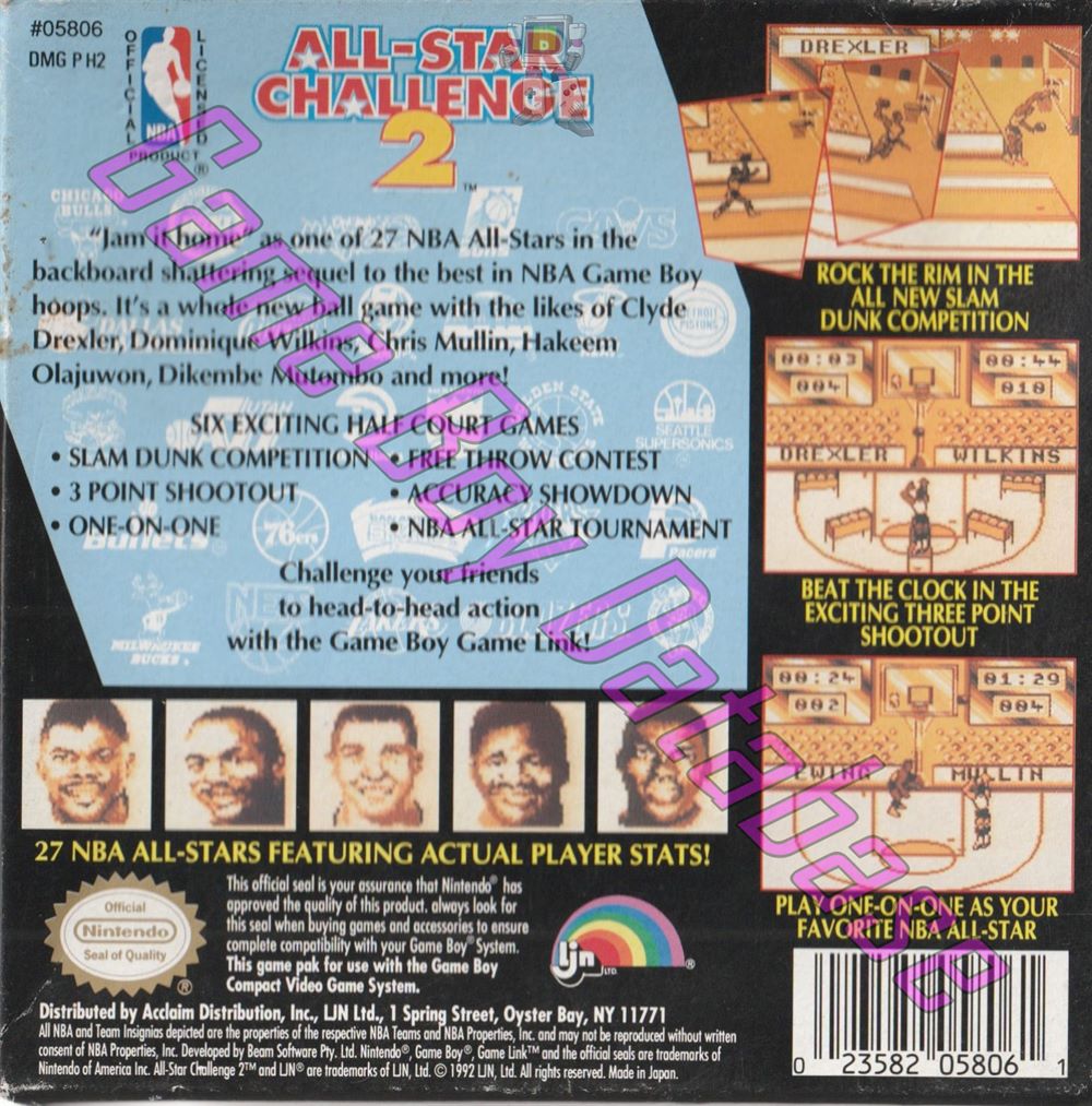 NBA All-Star Challenge 2 USA-1 Back of the box