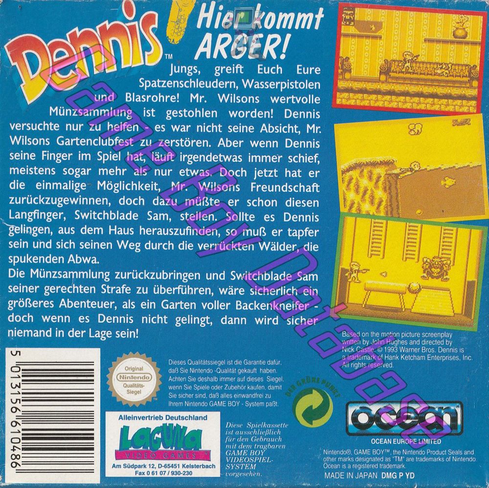 Dennis NOE-1 Back of the box