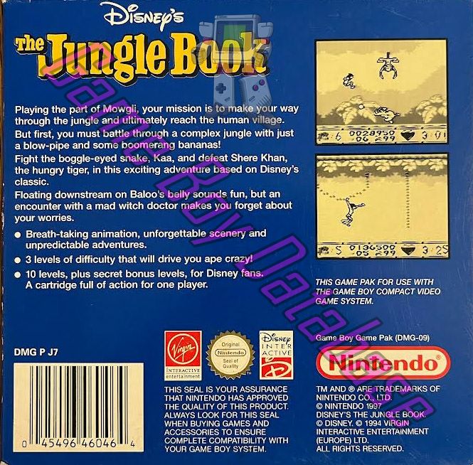 Jungle Book (Disney’s) NUKV Back of the box