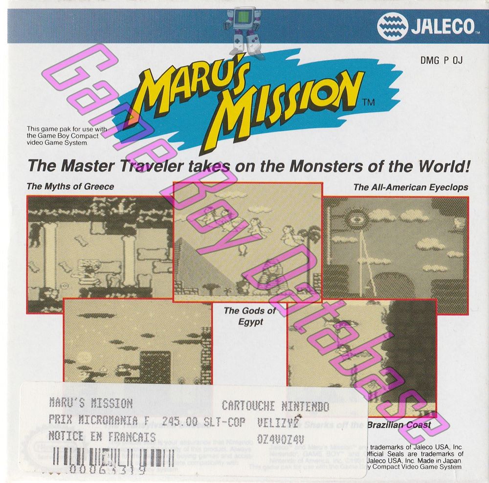 Maru's Mission USA Back of the box