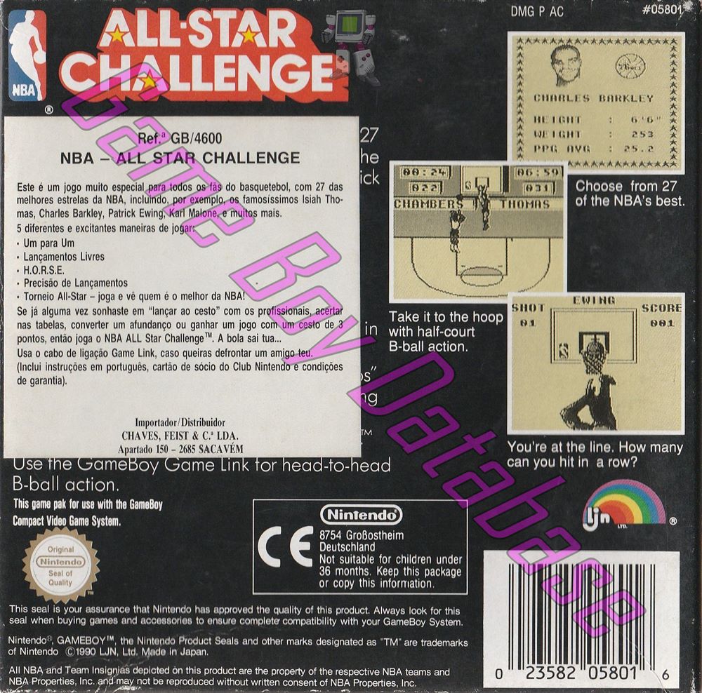 NBA All-Star Challenge GPS Back of the box