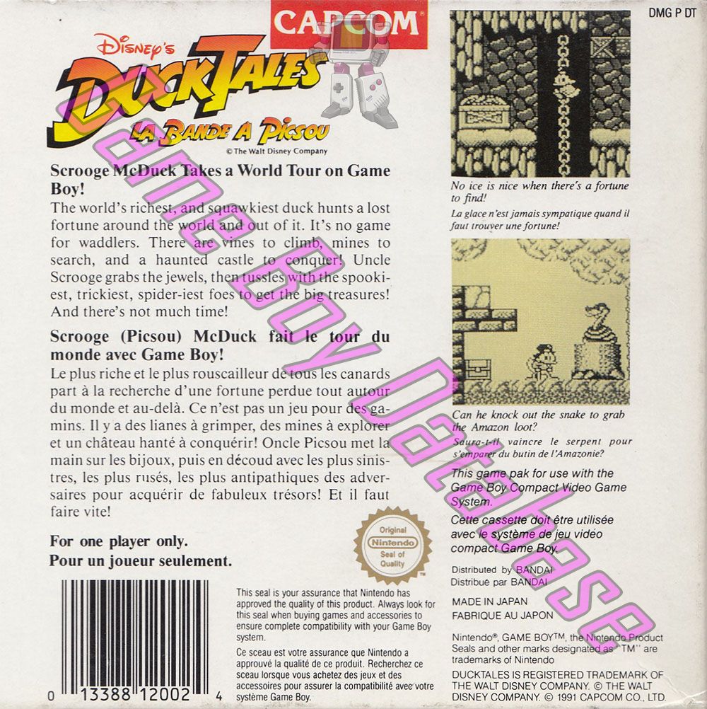 Duck Tales (Disney's) FAH Back of the box