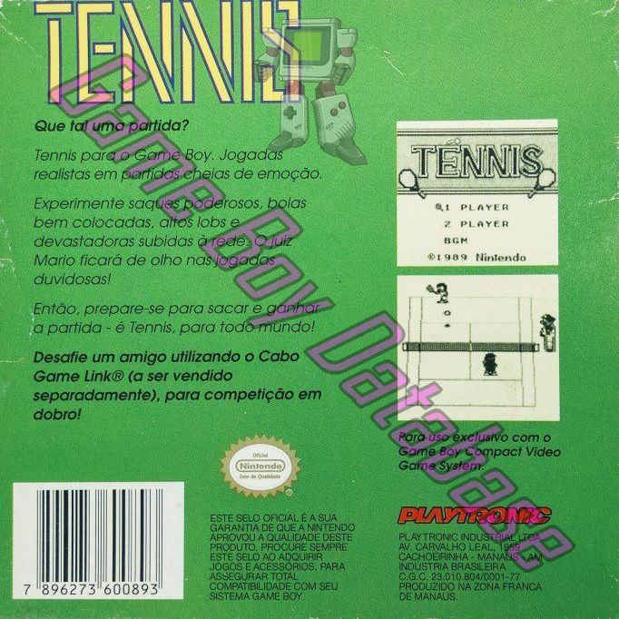 Tennis BRA Back of the box