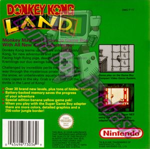 Donkey Kong Land AUS Back of the box