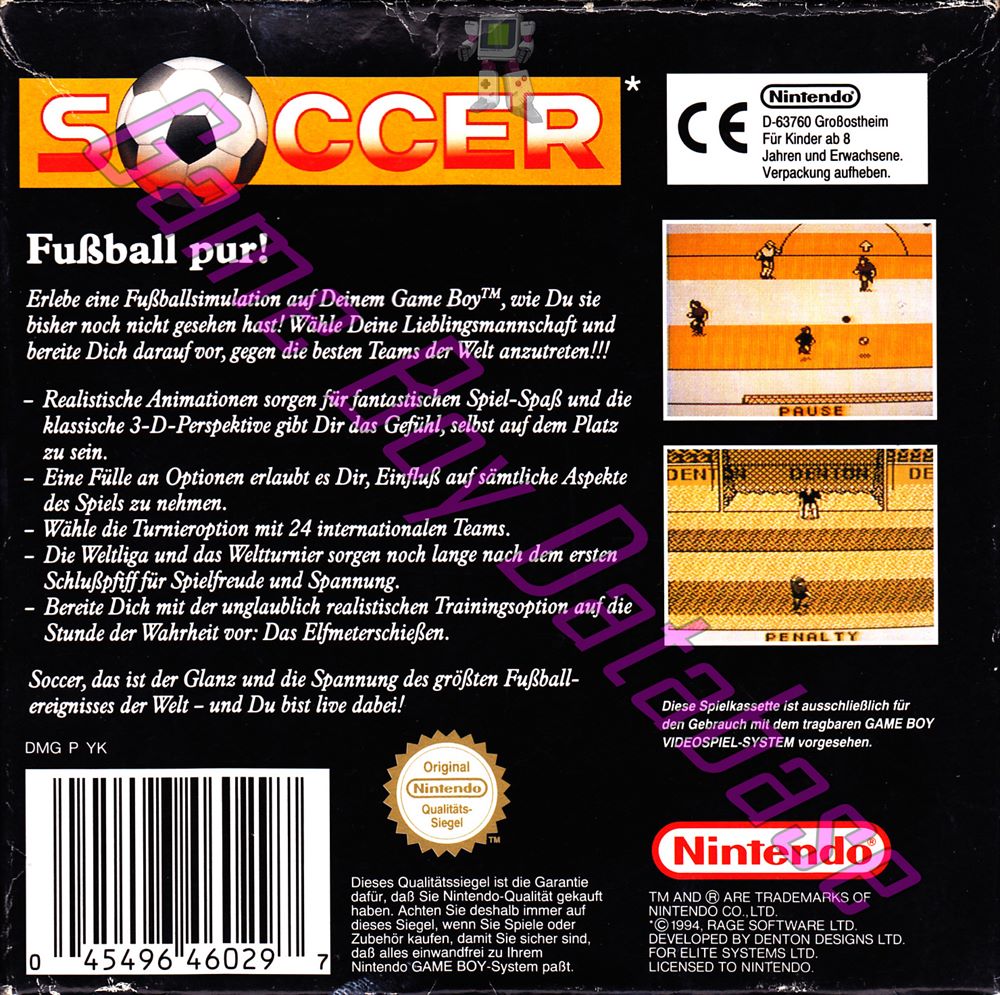 Soccer NOE-1 Back of the box