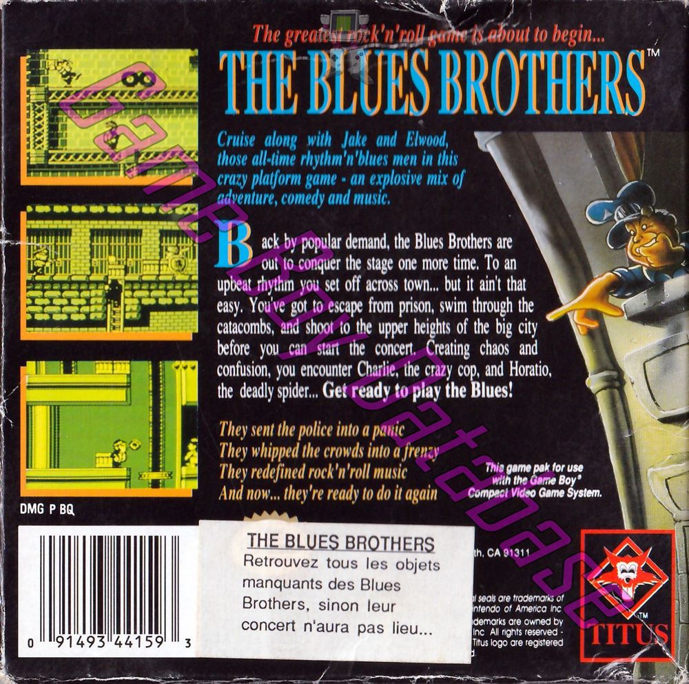 Blues Brothers (the) USA Back of the box