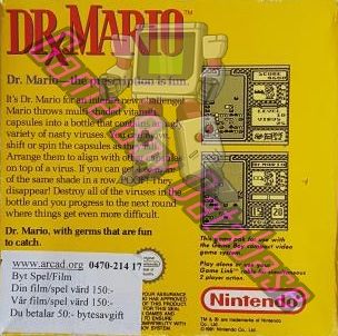 Dr. Mario SCN-1 Back of the box