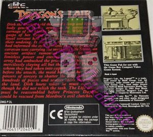 Dragon's Lair the Legend (Sullivan Bluth Presents) UKV Back of the box