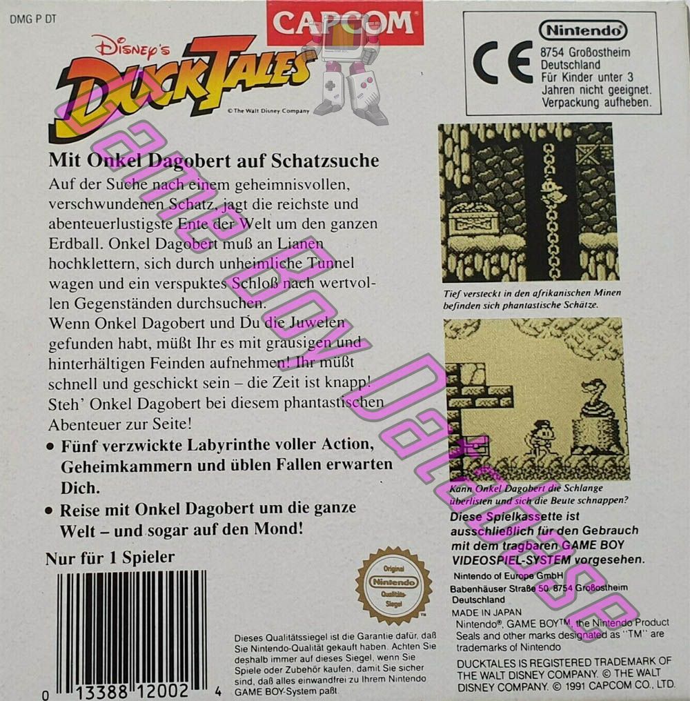 Duck Tales (Disney's) NOE Back of the box