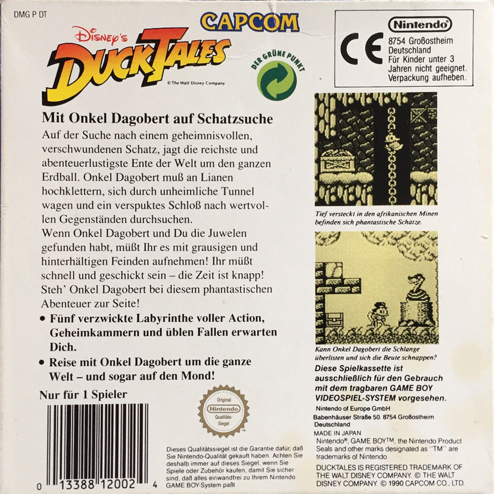 Duck Tales (Disney's) NOE-1 Back of the box