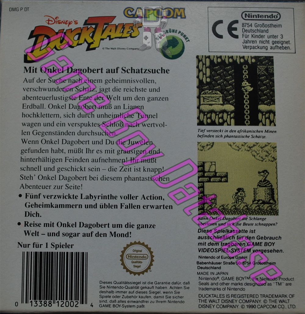 Duck Tales (Disney's) NOE-2 Back of the box