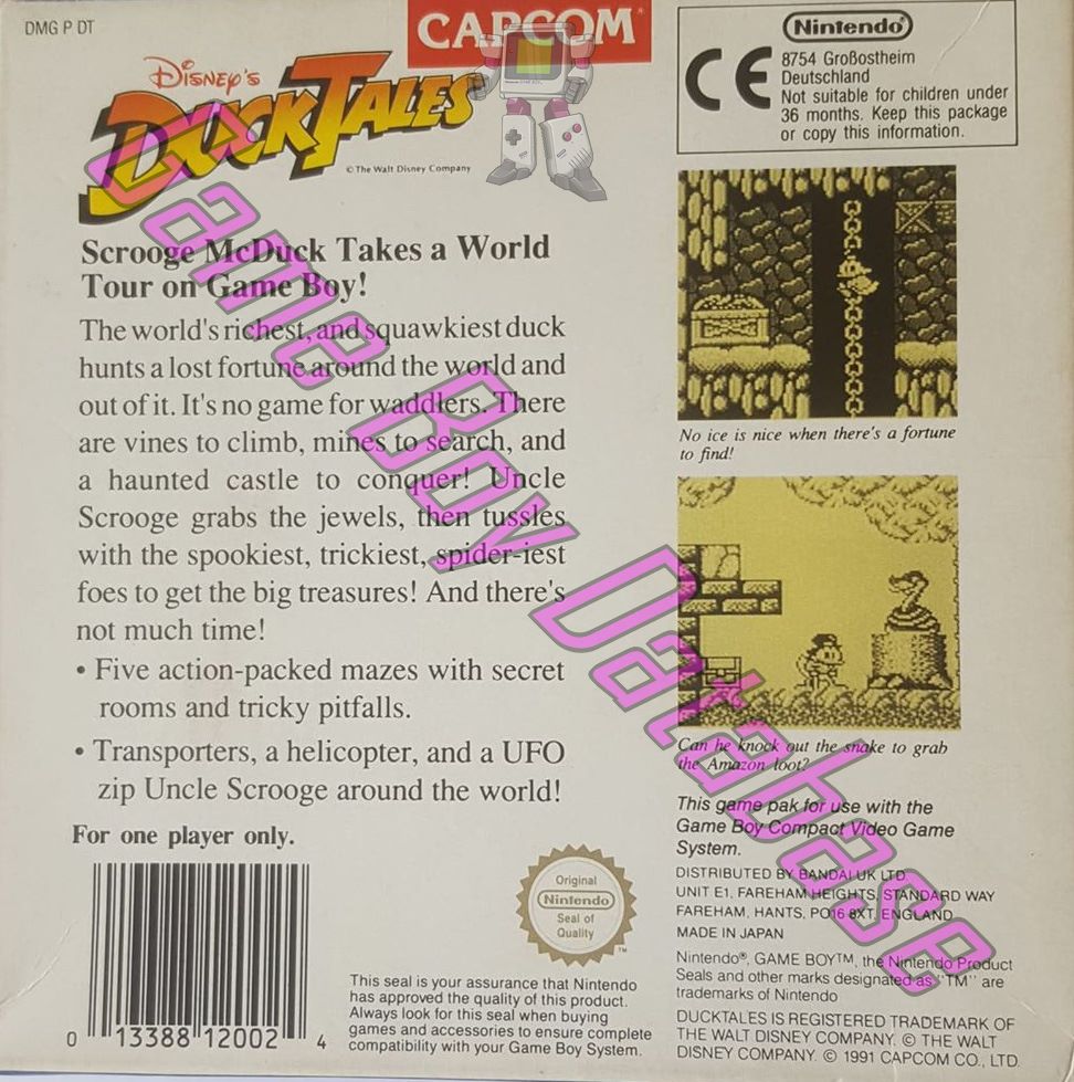 Duck Tales (Disney's) UKV Back of the box