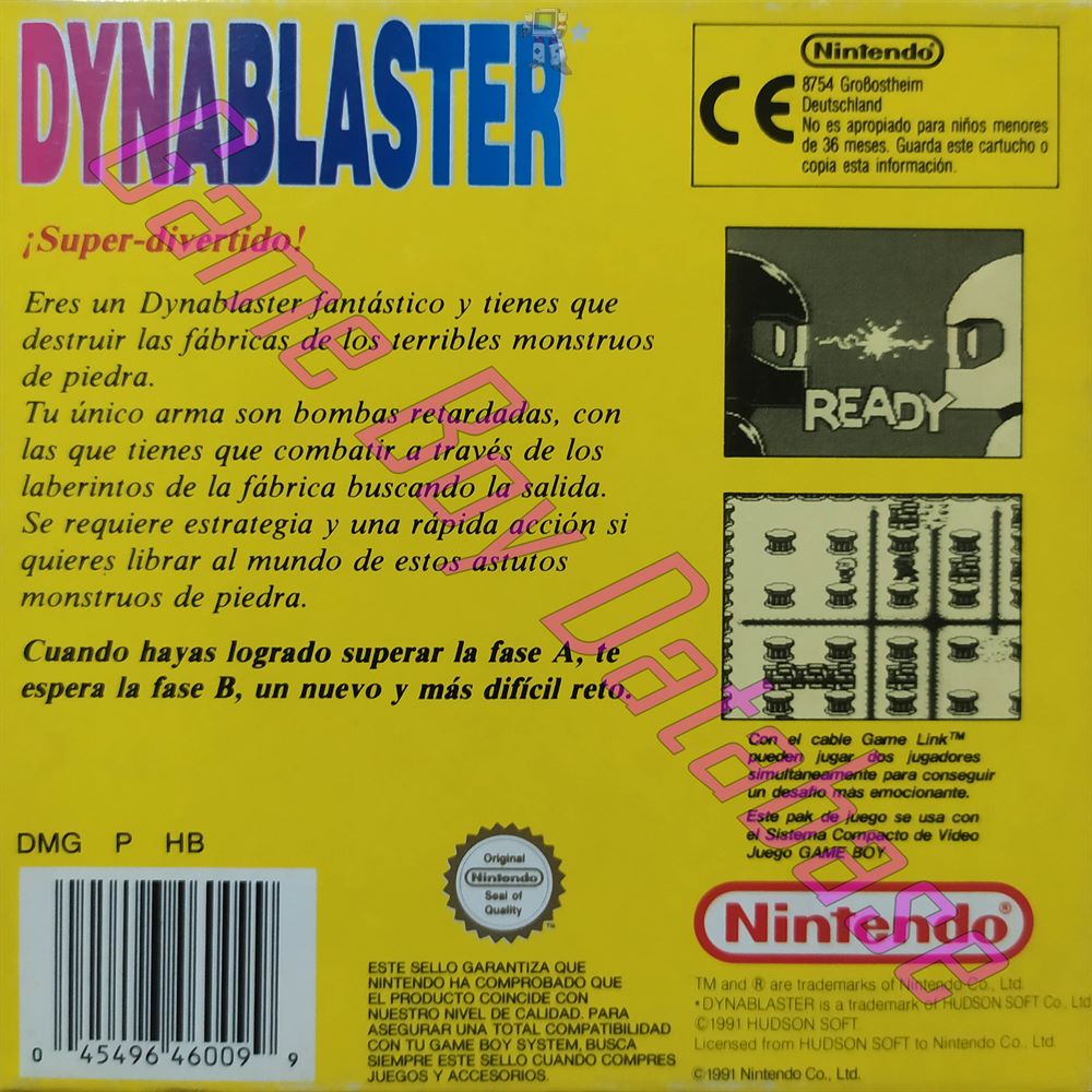 Dynablaster ESP-1 Back of the box