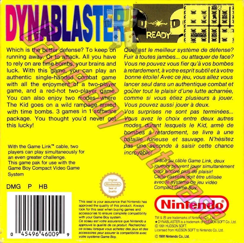 Dynablaster FAH-1 Back of the box