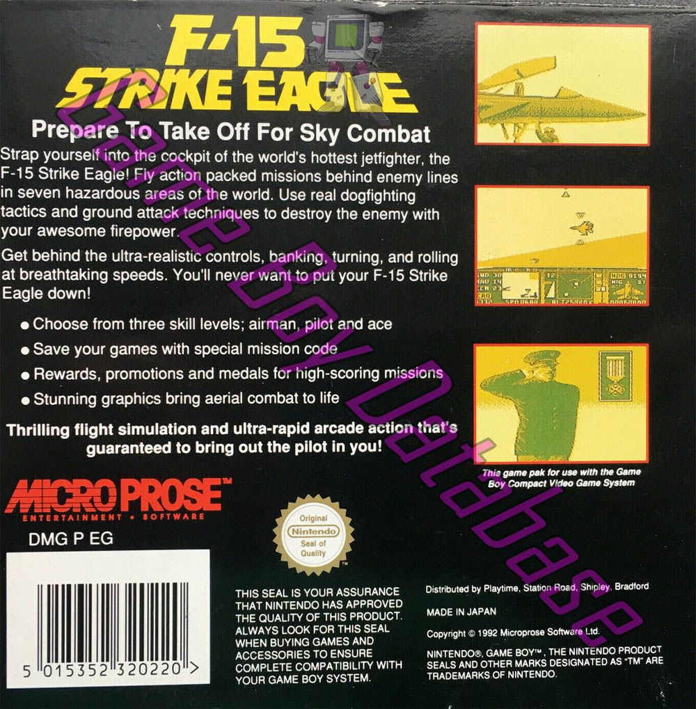 F-15 Strike Eagle UKV Back of the box