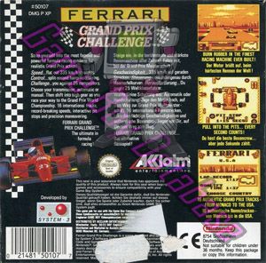 Ferrari Grand Prix Challenge NOE-1 Back of the box