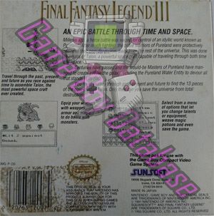 Final Fantasy Legend III USA-1 Back of the box