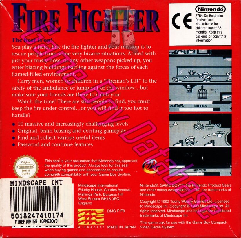 Fire Fighter UKV Back of the box