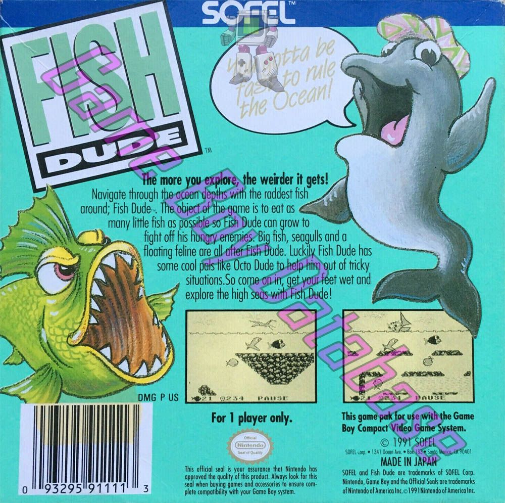 Fish Dude USA Back of the box