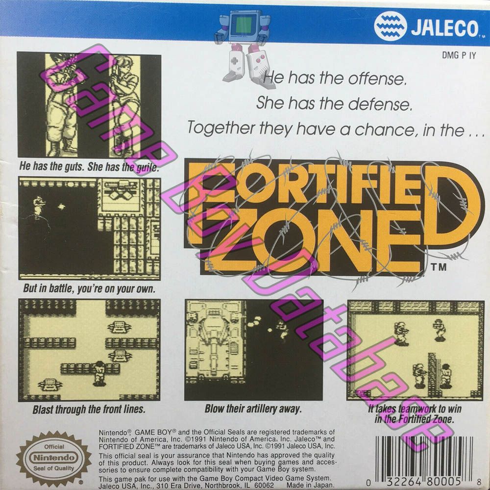 Fortified Zone USA Back of the box