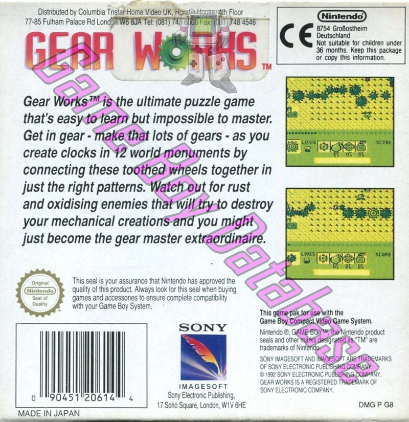 Gear Works UKV Back of the box