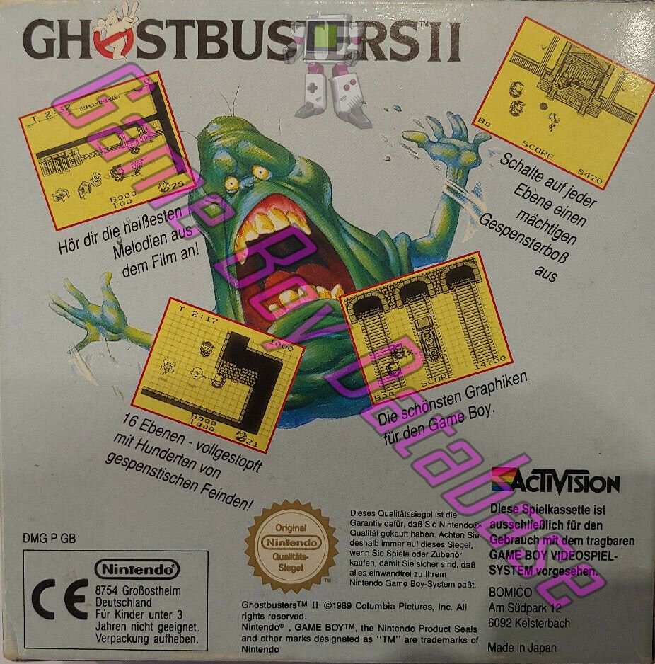 Ghostbusters II NOE Back of the box