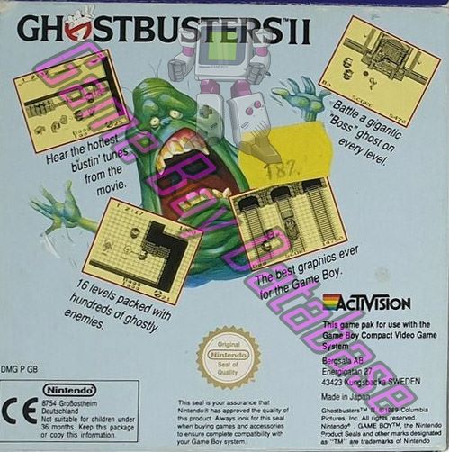 Ghostbusters II SCN Back of the box