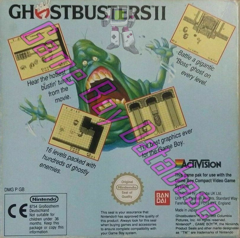 Ghostbusters II UKV Back of the box