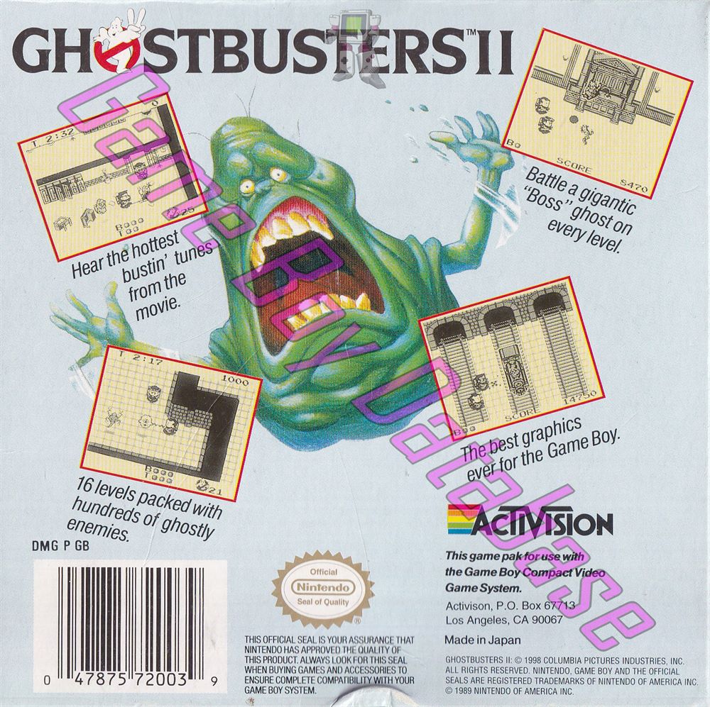 Ghostbusters II USA-2 Back of the box