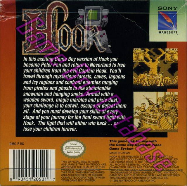 Hook USA Back of the box