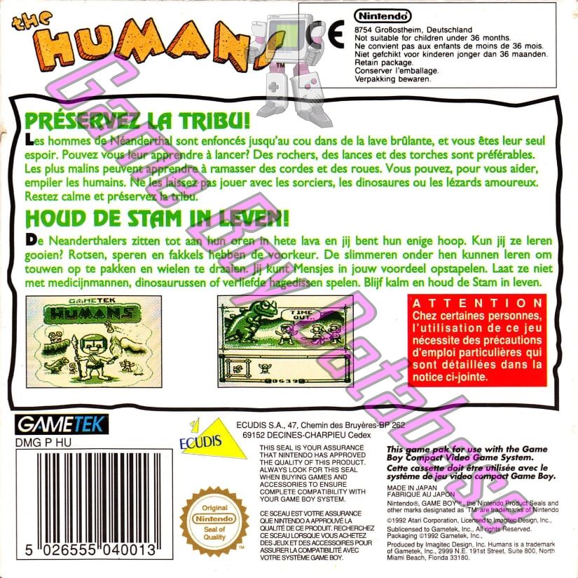 Humans (the) FAH Back of the box