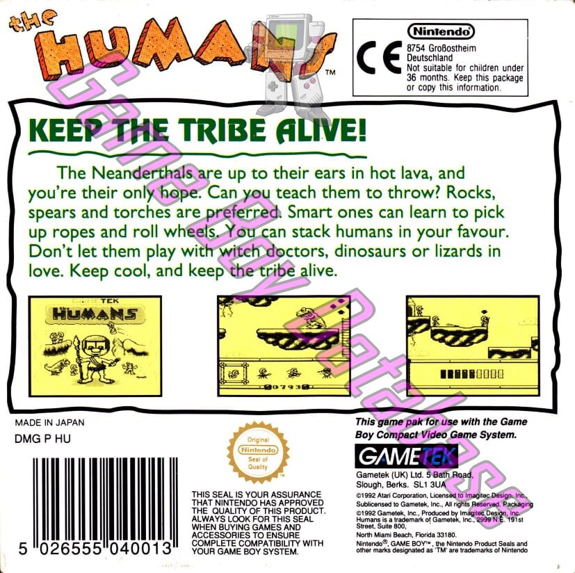 Humans (the) UKV Back of the box