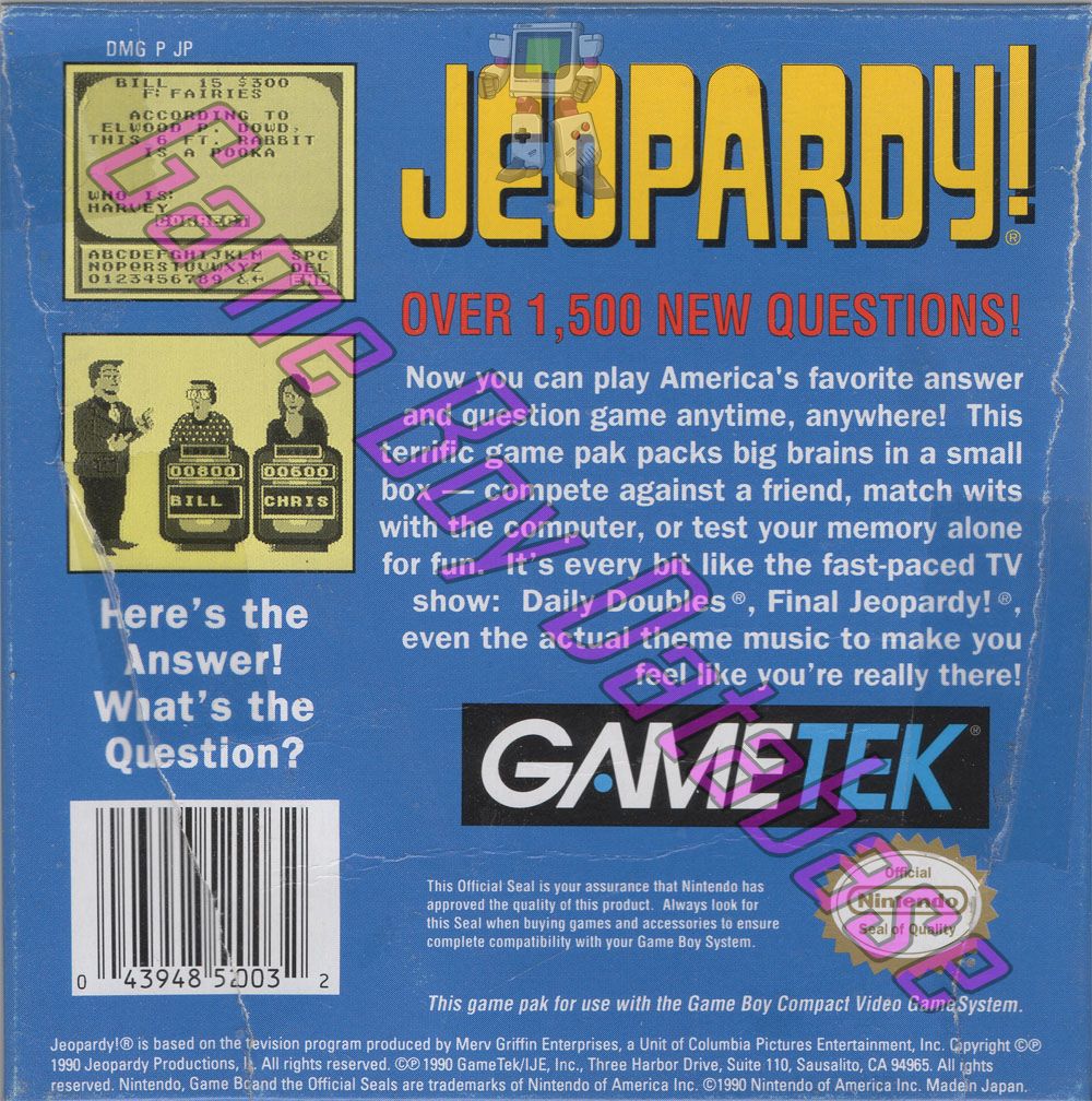 Jeopardy USA-2 Back of the box