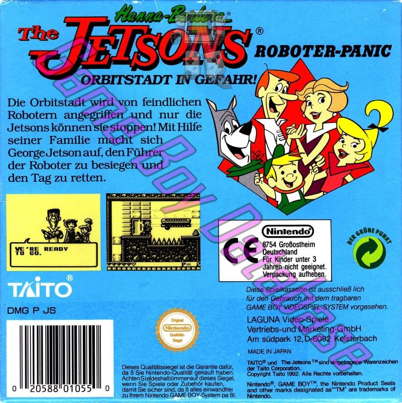 Jetsons Roboter-Panic (the) NOE Back of the box