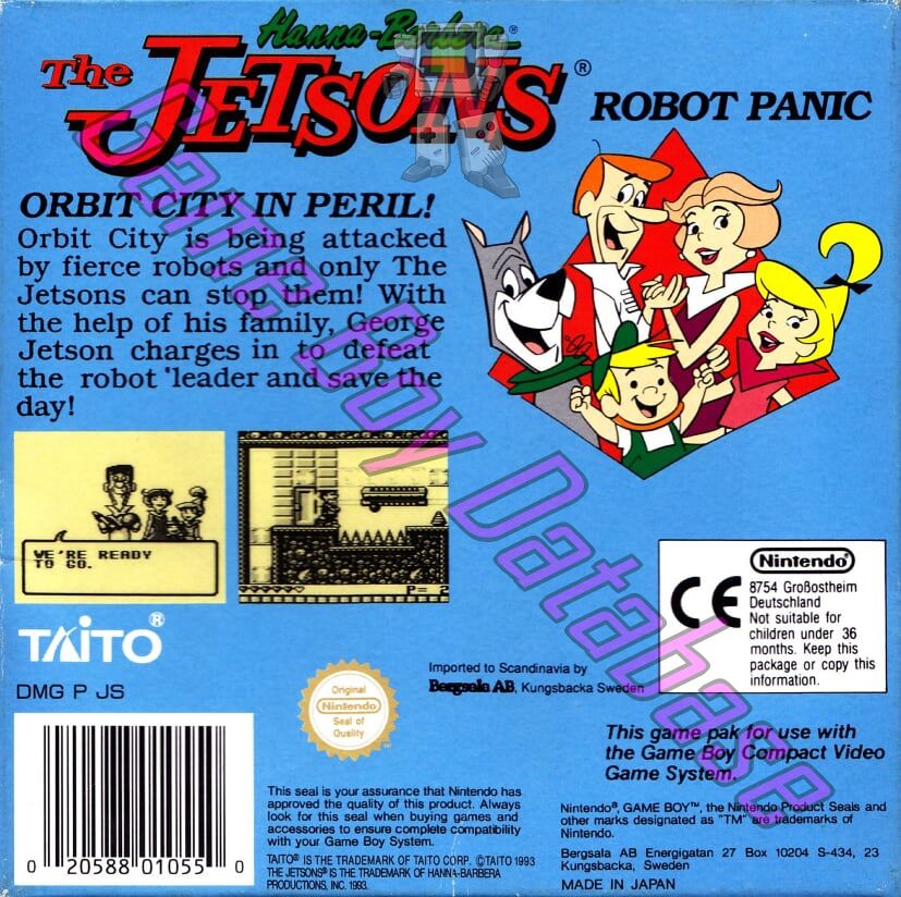 Jetsons Robot Panic (the) SCN Back of the box