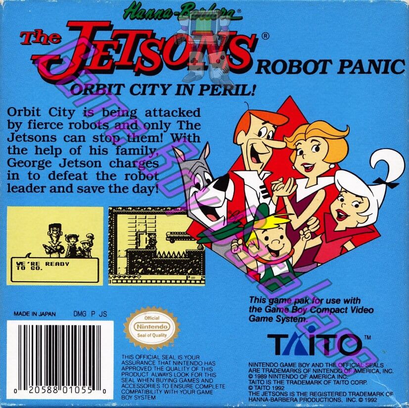 Jetsons Robot Panic (the) USA Back of the box