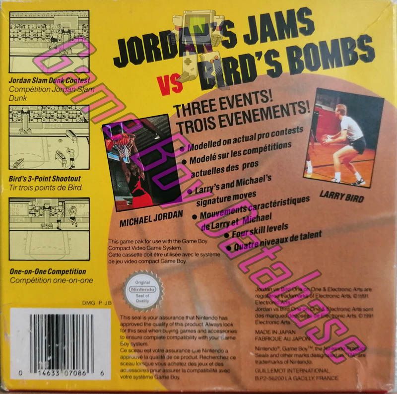 Jordan vs Bird One on One FAH Back of the box